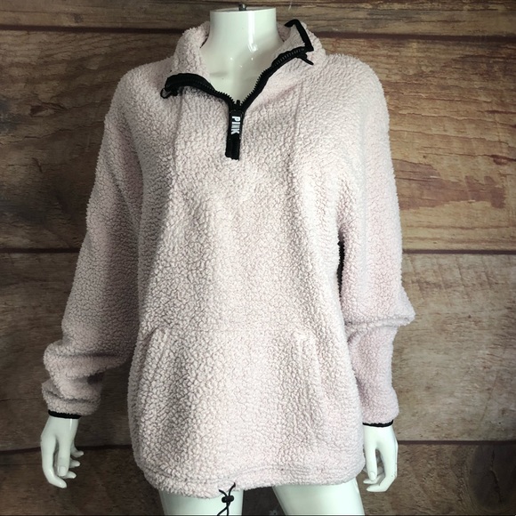 PINK Victoria's Secret Sweaters - Pink VS Pullover Sweater Sherpa Pink